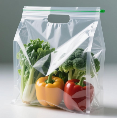 PET Layer Fresh Vegetable Packaging Bags Impact Resistance Lettuce Packaging Bags