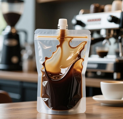 OEM ODM Coffee Liquid Packaging Pouch Barrier Protection Spouted Stand Up Pouch