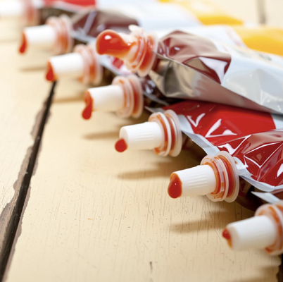 OEM High Barrier Liquid Packaging Pouch Stand Up Sauce Pouch With Flavor Protection