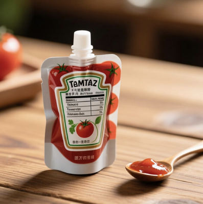 Secure Seal Design Liquid Packaging Pouch Stand Up Sauce Pouch Flavor Lock Barrier