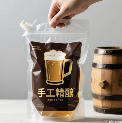 Ultra High Barrier Stand Up Liquid Pouch For Beer Protection Customizable Printing