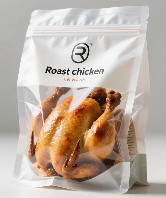 Puncture Resistant Inflatable Roast Chicken Packaging Bags High Gloss Finish