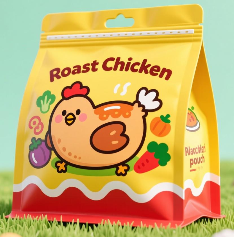 Moisture Lock Roast Chicken Packaging Bag Retort Pouch Customizable Logo