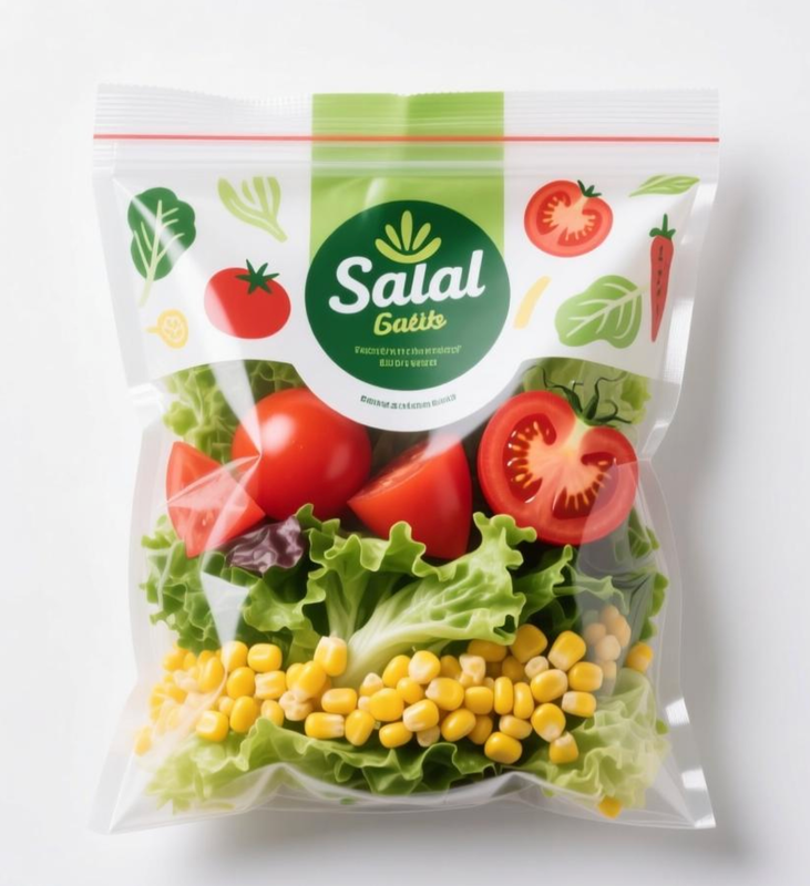 Puncture Resistant Fresh Vegetable Plastic Packaging Bags 2 3 4 Layers Customised Printing