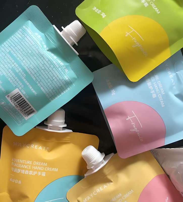 Lightweight Design Lotion Spout Pouch Multi Layer Protection For Modern Skincare