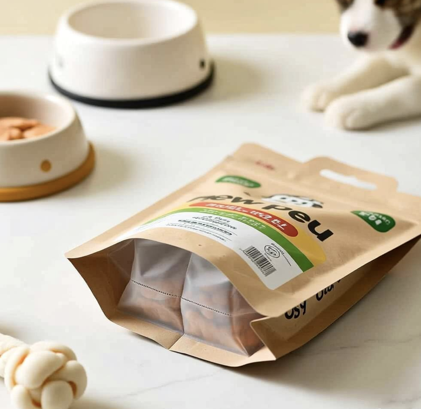 Triple Layer Defense System Pet Food Packaging Bags With Moisture Barrier OEM Logo