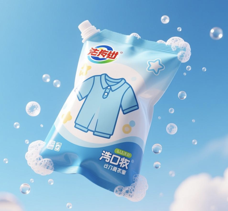 High Barrier Stand Up Laundry Detergent Packaging Pouch Multi Layer Film Construction