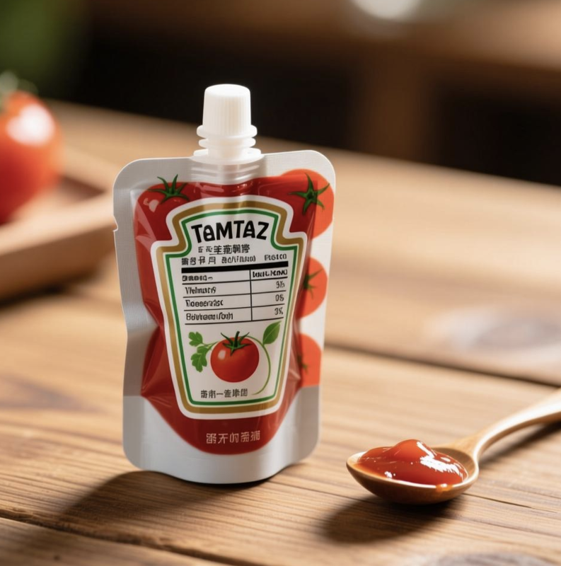 Secure Seal Design Liquid Packaging Pouch Stand Up Sauce Pouch Flavor Lock Barrier