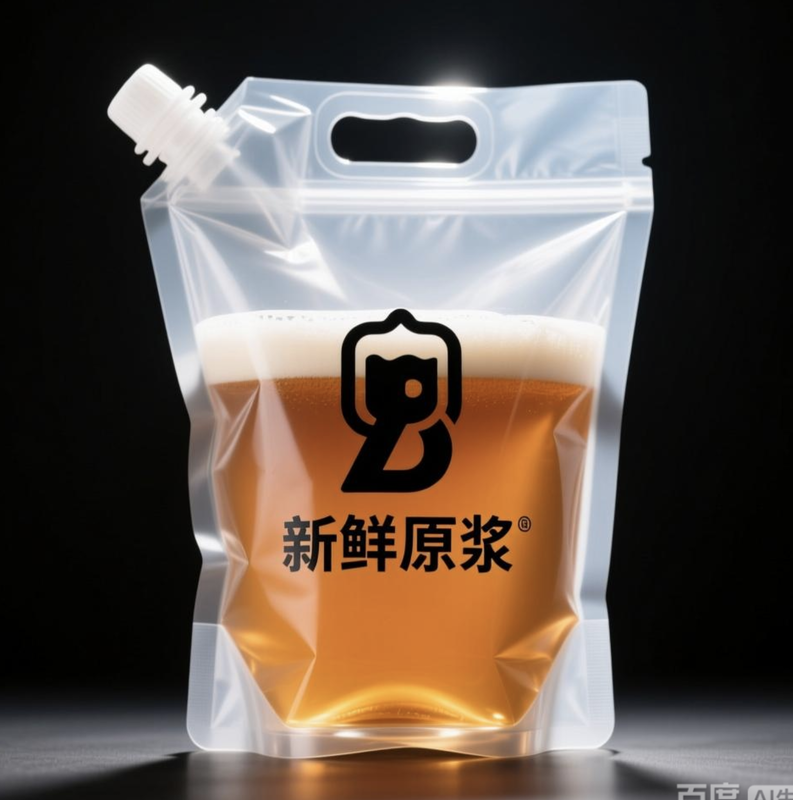 Oxygen Barrier Liquid Packaging Pouch Leak Proof For Fresh Beer FDA EU Compliant