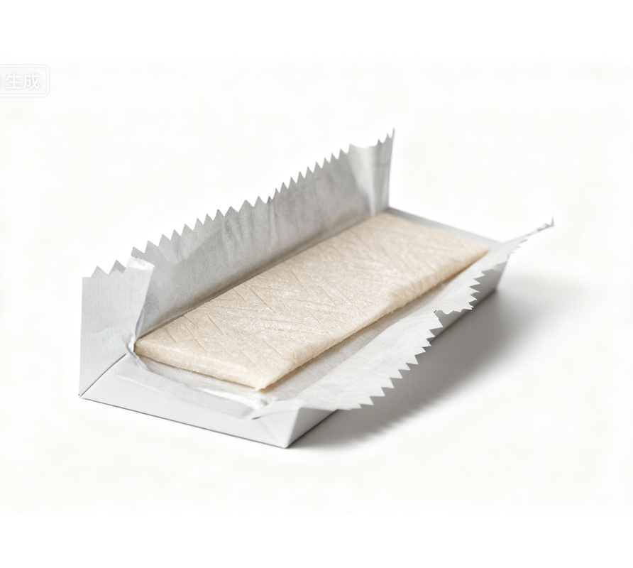 Three Layer Engineering Chewing Gum Paper Packaging 50-150 Microns Thickness