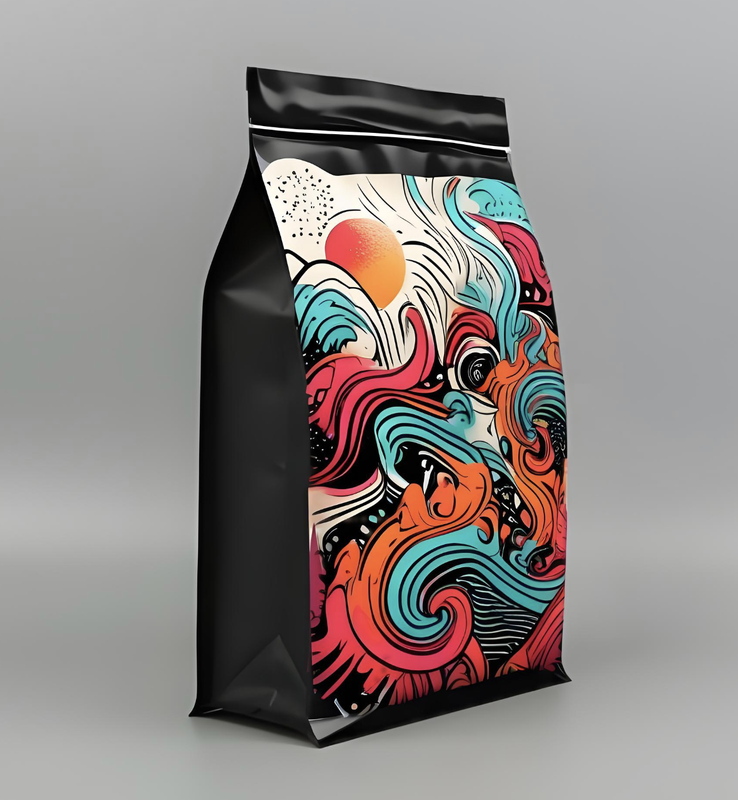 Custom Film Structures 8 Side Sealed Pouch With Ultra High Barrier Flat Bottom