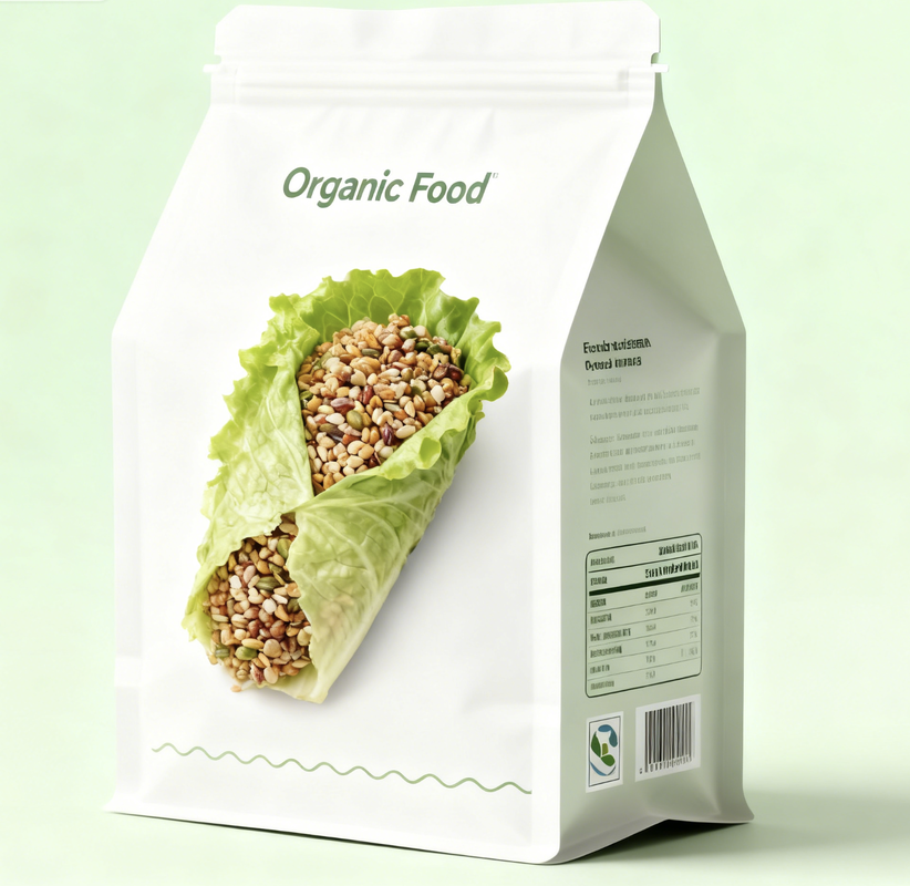 Print Ready 8 Side Seal Pouch With Distortion Free Panels Custom Thickness