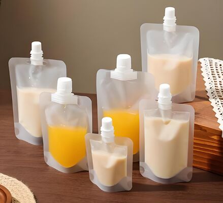 Heat Resistant Biodegradable Spout Pouch For Hot Coffee Or Milk Packaging