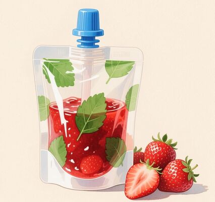 Child Safe BPA Free Baby Juice Spouted Pouch For Beverage Packaging