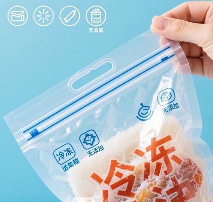 Inflatable Frozen Food Packaging Pouch with Extreme Temperature Durability and Crystal-Clear Product Visibility
