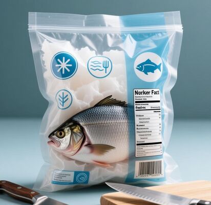 OEM Logo Frozen Food Packaging Bags Puncture Resistant FDA EU Compliance